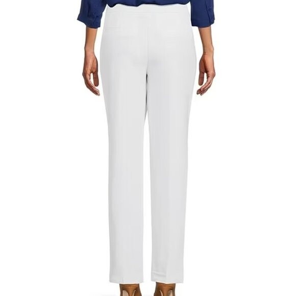 White Dress Pants Size 16 Straight Leg Investments NWT - Picture 2 of 12